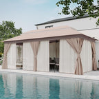 LAUSAINT HOME Semi-Permanent Outdoor Patio Gazebo 10'x20', Heavy Duty Party - Image 2