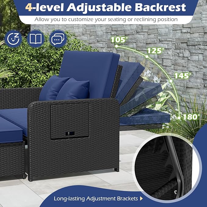 Tangkula Patio Rattan Daybed - Image 6
