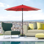 OLIXIS 9ft Patio Umbrella with Tilt and Crank Button & 8 Sturdy Ribs Waterproof - Image 6