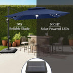Best Choice Products 9x12ft LED Cantilever Patio Umbrella w/Base Included & - Image 6