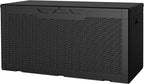 JUMMICO 100 Gallon Resin Deck Box, Waterproof Outdoor Storage Box by JUMMICO