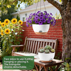 4-Piece Set of 8-Inch Hanging Planters - Image 2