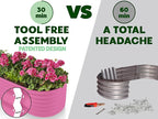 9-in-1 Galvanized Steel Raised Garden Bed // 8×2×1.5 ft Modular Planter - Image 6