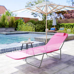 Outsunny Folding Chaise Lounge Chair, Pool Sun Tanning Chair, Outdoor Lounge - Image 8