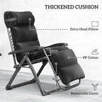 Outsunny Zero Gravity Chairs Set of 2, Reclining Folding Zero Gravity Lounge - Image 6