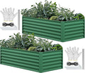 YITAHOME 6x3x2ft 2pcs Large Raised Garden Bed Kit, Galvanized Metal Planter Box by YITAHOME