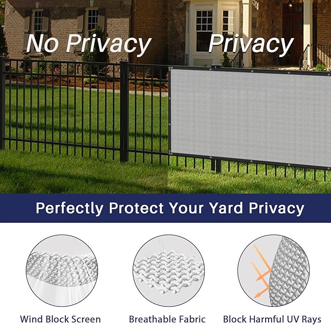 Windscreen4less Privacy Fence Screen Heavy Duty Windscreen Fencing Mesh Fabric - Image 3