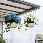 Set of 4-8 Inch Self Watering Hanging Planters - Image 8