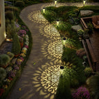 6 Pack Solar Lights Outdoor Garden Decorative Mandala Solar Pathway Lights - Image 4