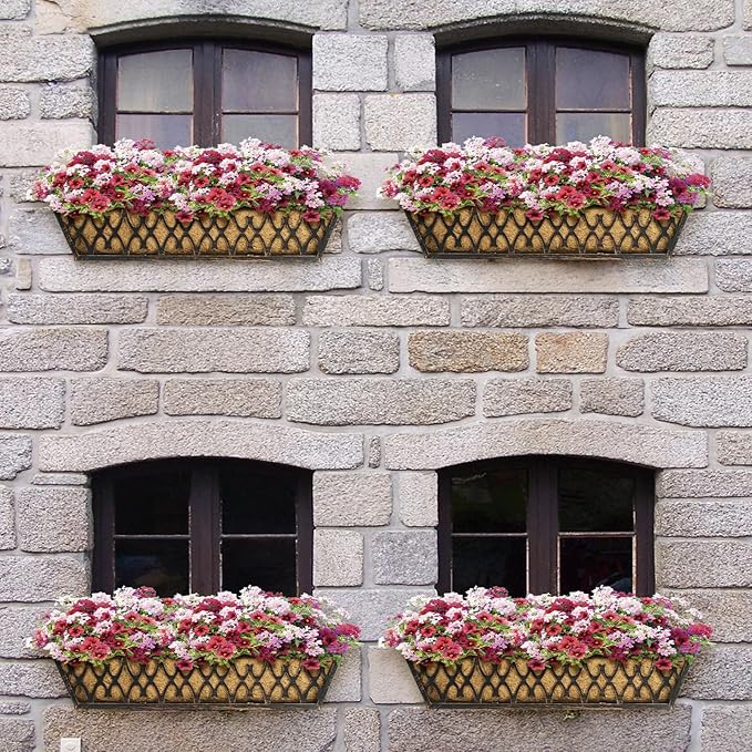 6 Pack 30 Inch Window Boxes Planters Railing Planter Box - Image 6