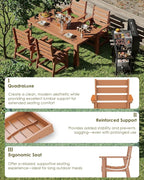 GREENVINES Outdoor Dining Chairs Set of 2 | HDPE | Patio Chair | All-Weather | - Image 5
