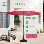JEAREY 9FT Outdoor Patio Umbrella Outdoor Table Umbrella - Image 3