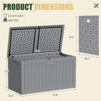 JUMMICO 270 Gallon Outdoor Storage Deck Box - Image 3
