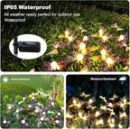 Solar Garden Butterfly Lights, 4 Pack 32 LED Solar Swaying Lights, Swaying in - Image 5