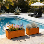 Corten Steel Planter Box-32"x15"x15"-Large Rectangular Planters - Image 6