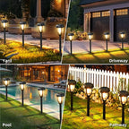 DERAYSION 12 Pack Solar Lights Outdoor, Solar Pathway Lights Auto On/Off - Image 6