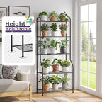 5-Tier Corner Plant Stand, Metal Black Flower Pot Rack, Indoor Outdoor Heavy - Image 7