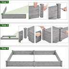 Yaheetech 8×4ft Wooden Horticulture Raised Garden Bed Divisible Elevated - Image 6