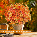 AGIRL 16 Bundles Artificial Fall Flowers Outdoor Indoor Decoration, No Fade - Image 3