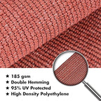KANAGAWA 6'X8' Rust Red Custom Size Sun Shade Sail Rectangle UV Block Canopy - Image 4