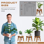 Demigo Indoor Plant Stand, Acacia Wooden Decorative Plant Shelf - Image 2