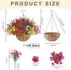 Senjie 2 Set Artificial Hanging Flowers - Image 4