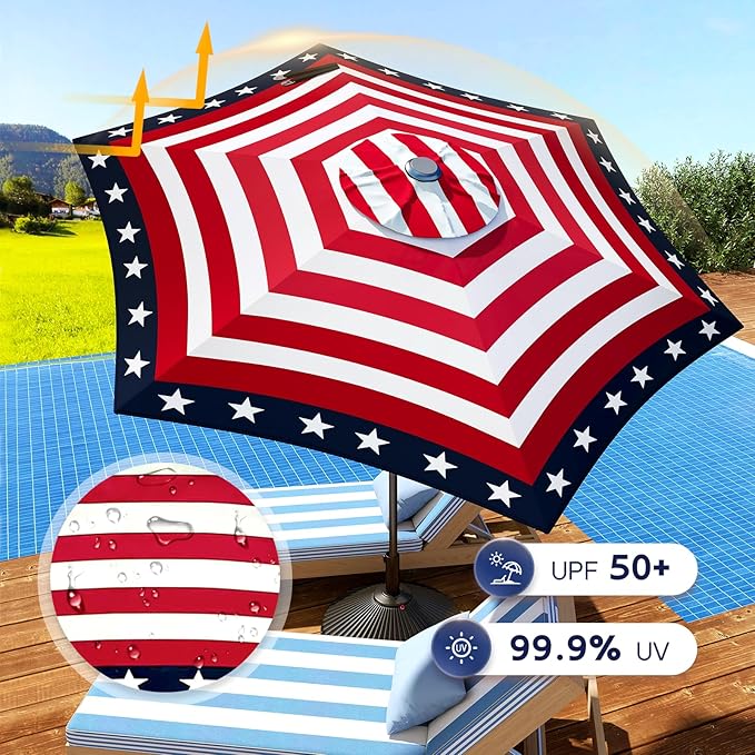Abba Patio 9FT Lyon Outdoor Patio Umbrella Outdoor Table Umbrella - Image 3