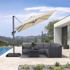 PURPLE LEAF 8 Feet Patio Umbrella Outdoor Cantilever Square Umbrella Aluminum - Image 2