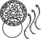 OwnMy Heavy Duty Cast Iron Plant Stand Vintage Iron Flower Pot Holder, Rustic - Image 5