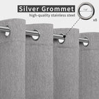 Easy-Going Linen Look Outdoor Curtains Waterproof Windproof Porch Curtains - Image 3