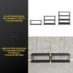 CX Black & Yellow, 4-Tier Heavy Duty Plastic Storage Shelves that Support up to - Image 7