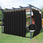 Easy-Going Outdoor Patio Curtains Detachable Tab Top Windproof Weatherproof by Easy-Going