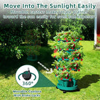 Strawberry Vertical Planters Tower Garden, 7 Tiered Stacking Herb Vegetable - Image 6
