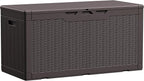 Devoko 100 Gallon Waterproof Large Resin Deck Box Indoor Outdoor Lockable by DEVOKO