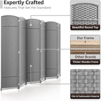 Sorbus 6 Panel Room Divider 6 ft. Tall - Image 3