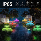 Solar Garden Lights 6 Pack New Upgraded Solar Lights Outdoor Waterproof 7 Color - Image 6