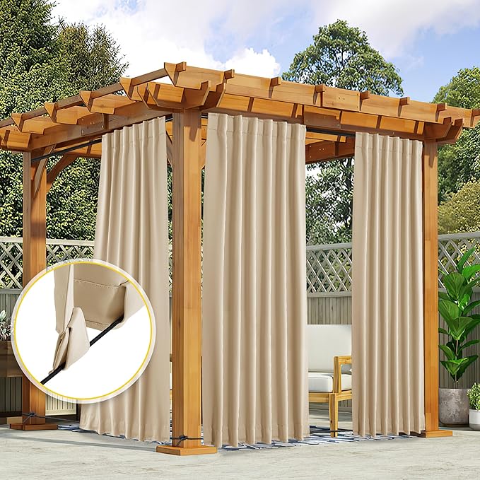 NICETOWN 2 Panels Outdoor Curtains - Image 8