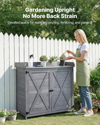 VEVOR Potting Bench Table, Outdoor Gardening Wooden Storage Cabinet - Image 2