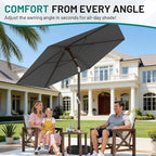 AreShark 7.5FT Patio Umbrella Table Market Umbrella - Image 4