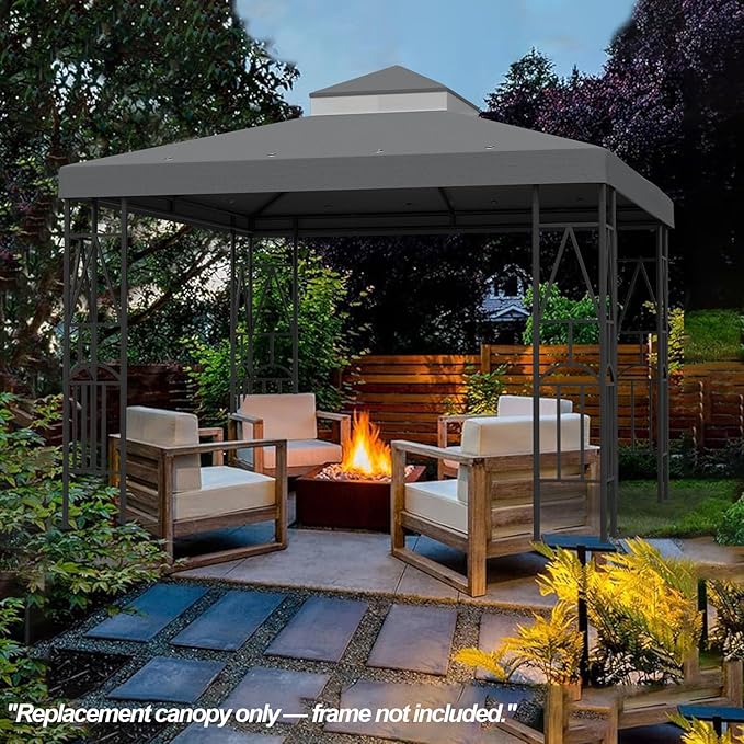 10x10 Canopy Replacement Top Double Tiered Gazebo Cover - Image 7