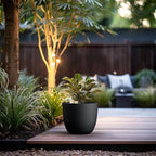 Kante 14 Inch Dia Round Concrete Planter, Indoor Outdoor Large Plant Pot - Image 3