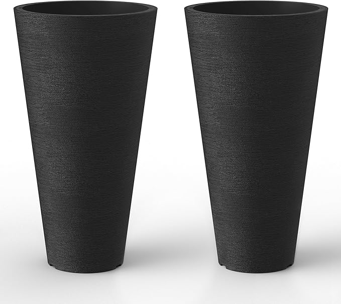 Kante Tall Round Planter Set of 2 by Kante