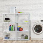 Gracious Living 3 Pack Light Duty Storage Shelves, Knect-A-Shelf 4-Shelf - Image 2