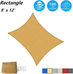 AsterOutdoor Sun Shade Sail Rectangle 8' x 12' UV Block Canopy - Image 2