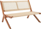 SAFAVIEH Outdoor Collection Kobina Natural Acacia Wood/Natural Rope Foldable - Image 4