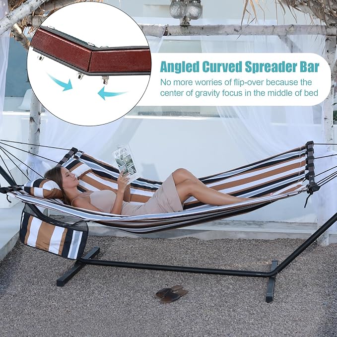 TegerDeger 12FT 2 Person Hammock Large Hammock 450LB Capacity - Image 3
