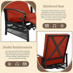 Oakcloud Adjustable Outdoor Lounge Chair Metal Patio Relaxing Recliner Chair - Image 5