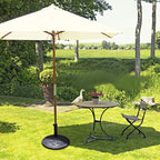 Giantex 43lbs Patio Market Umbrella Base, Heavy Duty Outdoor Stand, Cast Iron - Image 4