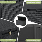 Outdoor Storage Box, Resin Deck Boxes Indoor and outdoor, Waterproof Storage - Image 3