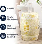 JONATHAN Y TBL1013B Double Happiness 18" Chinoiserie Ceramic Drum - Image 4